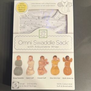 Swaddle Designs Omni Swaddle Sack in White with Gray Dots